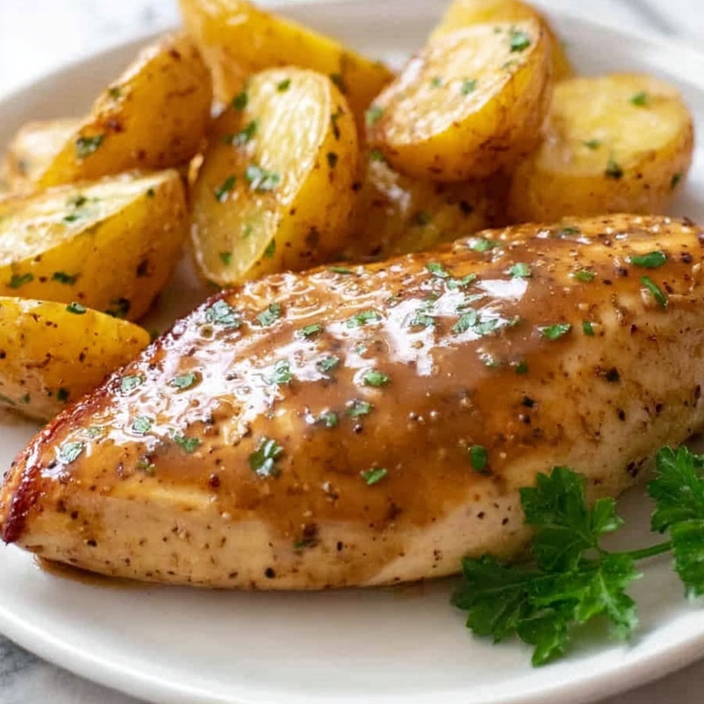 Sheet Pan Honey Glazed Chicken and Potatoes Recipe - Recipe Image