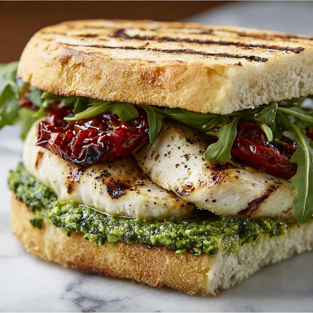 Grilled Chicken Sandwich with Pesto Recipe - Recipe Image