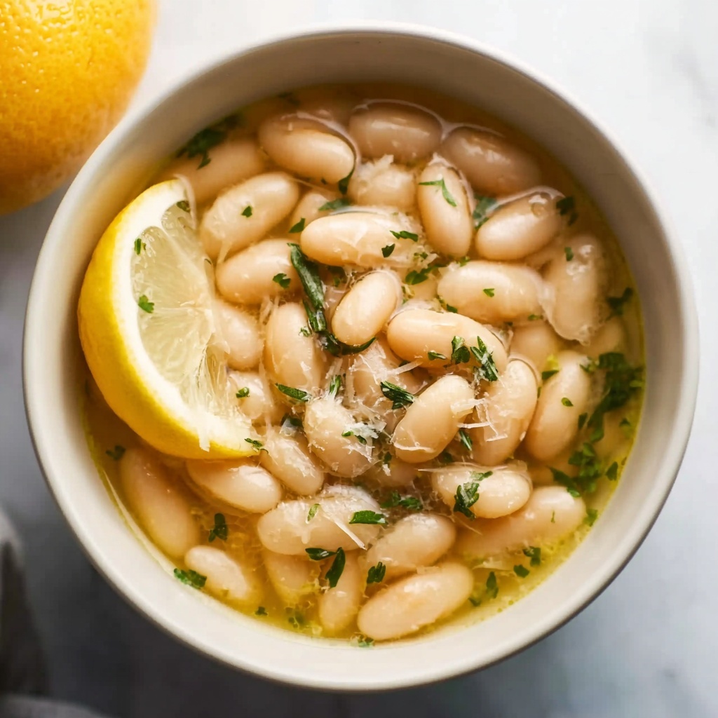Brothy White Beans with Parmesan and Lemon Recipe - Recipe Image
