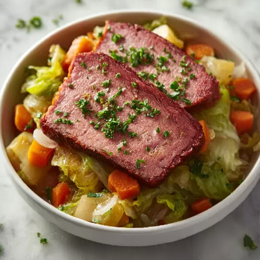 Traditional Irish Corned Beef and Cabbage Recipe for St. Patrick's Day Recipe - Recipe Image