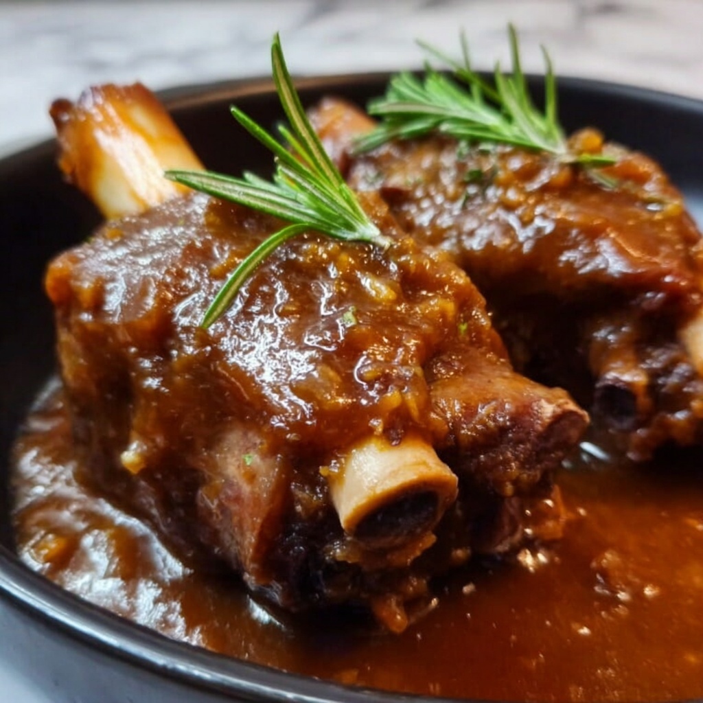 Rosemary Garlic Lamb Shanks Recipe - Recipe Image