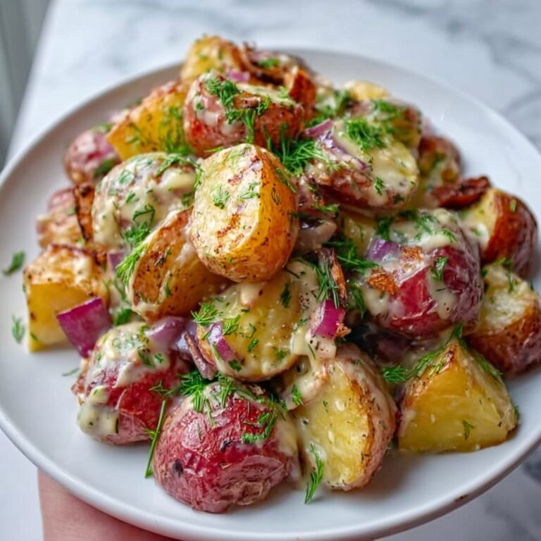 Warm German Potato Salad with Crispy Smoked Beef and Tangy Mustard Dressing Recipe