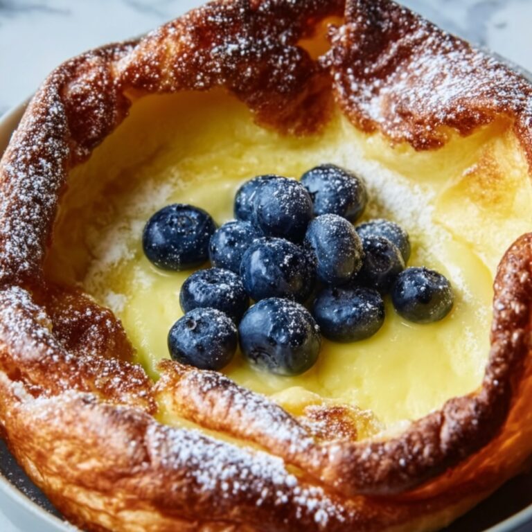 Dutch Babies with Lemon Curd and Blueberries Recipe