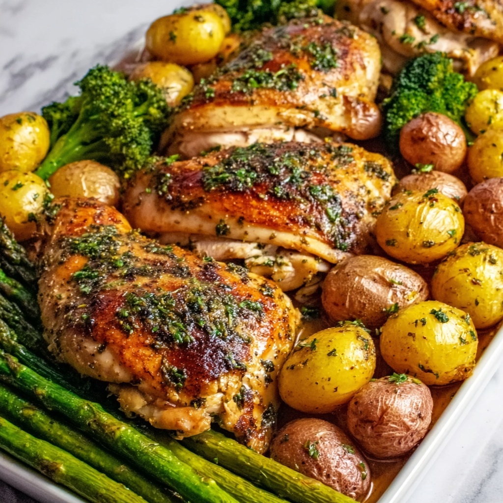 Sheet Pan Garlic Butter Chicken and Veggies Recipe - Recipe Image