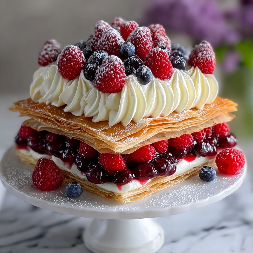 Berry Cream Pastry Cake Recipe - Recipe Image
