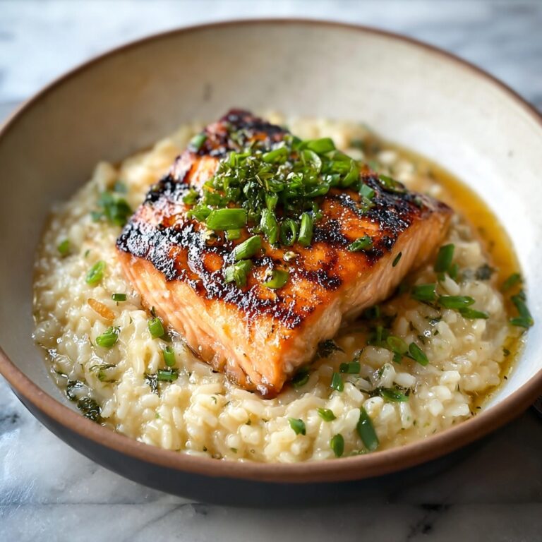 Japanese-Style Risotto with Seared Salmon and Shiitake Mushrooms Recipe