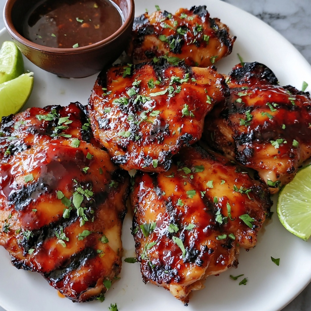 Grilled Thai Chicken with Sweet Chili and Cilantro Glaze Recipe - Recipe Image