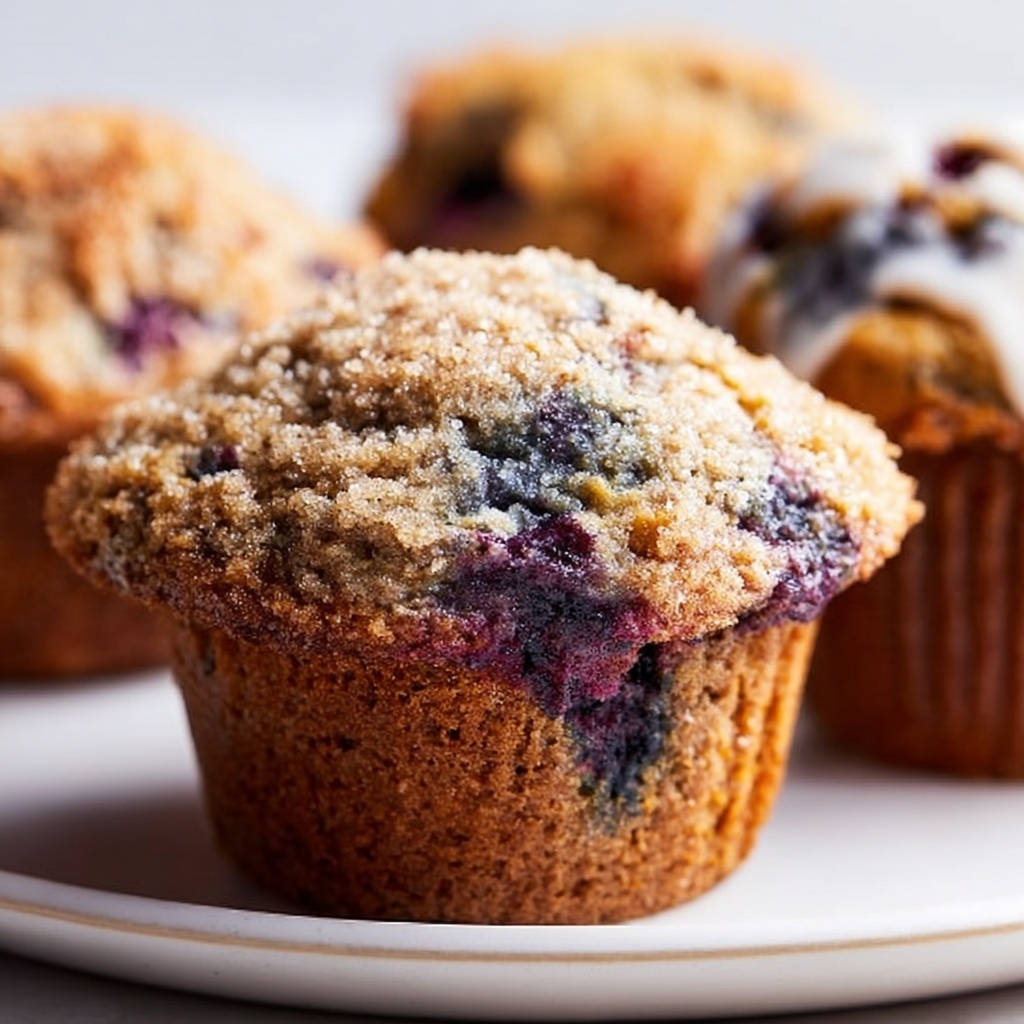 Mixed Berry Muffins with Sugary Topping Recipe - Recipe Image