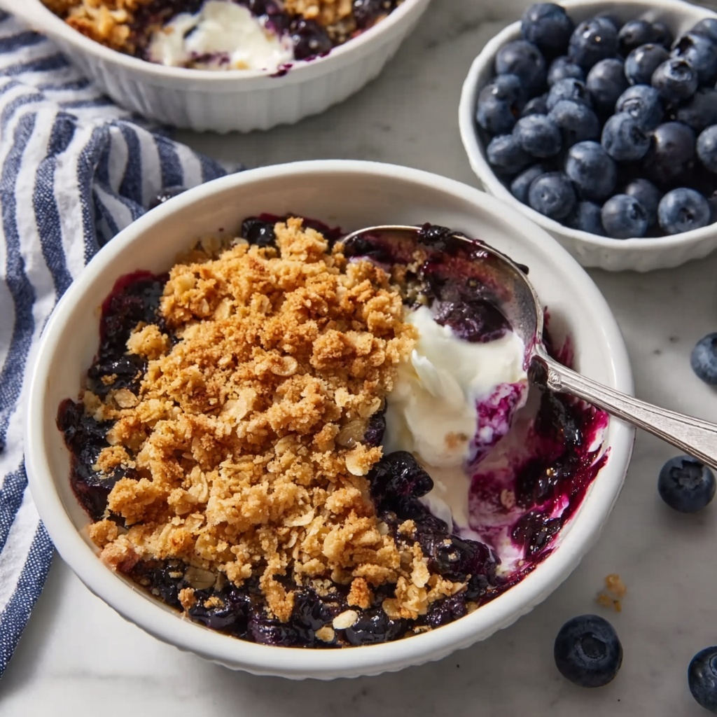 Easy Blueberry Crisp with Oats Recipe - Recipe Image