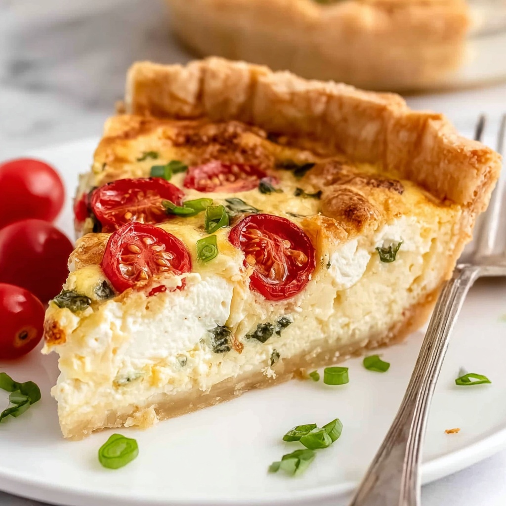Easy Tomato Spinach Feta Quiche Recipe - Recipe Image
