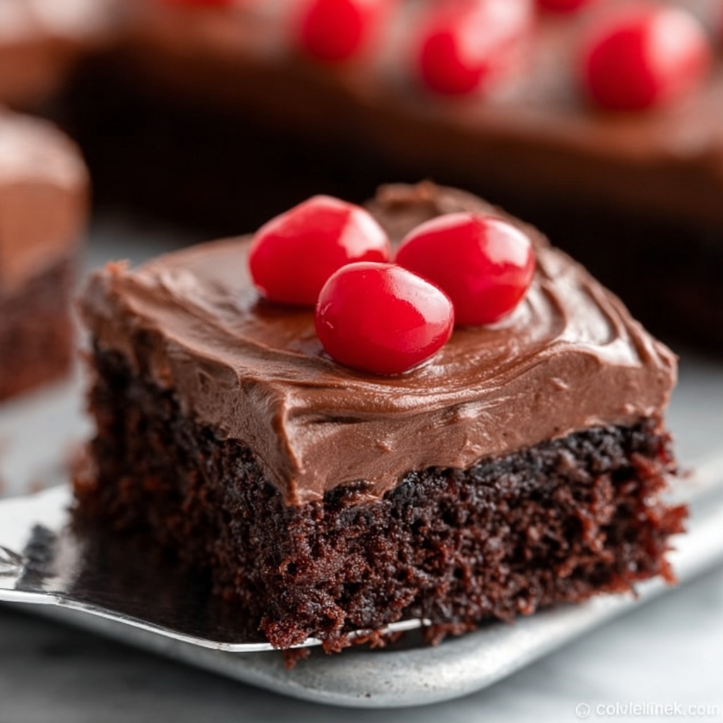 Dr Pepper Cherry Cake with Rich Chocolate Frosting Recipe - Recipe Image