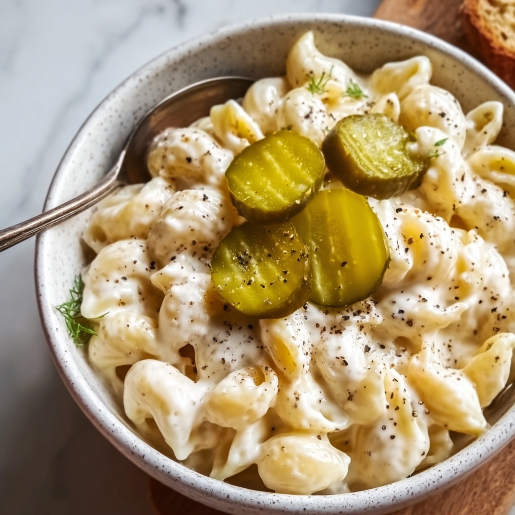 Classic Dill Pickle Macaroni Salad Recipe - Recipe Image