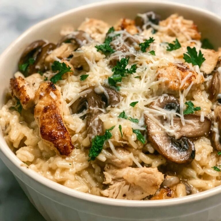 One Pot Creamy Parmesan Chicken with Mushroom Rice Recipe