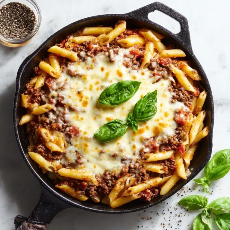Cheesy Penne with Ground Beef Recipe