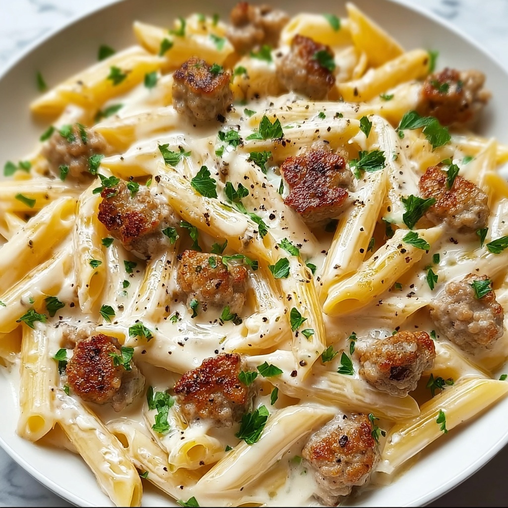 Sausage Alfredo Rigatoni Recipe - Recipe Image