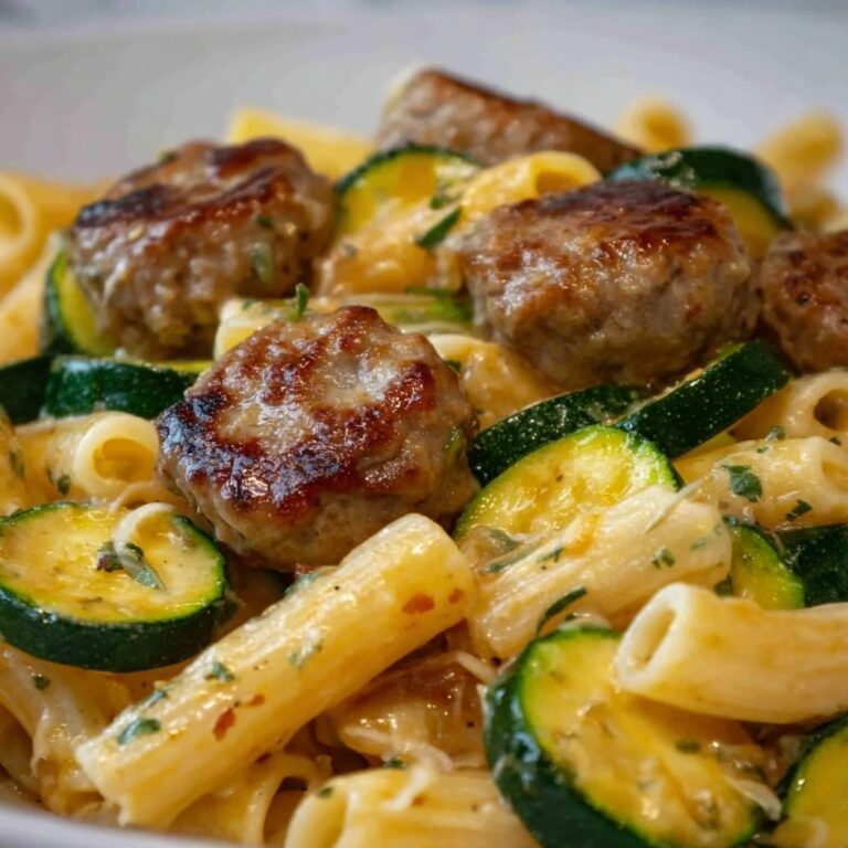 Chicken Sausages with Zucchini, Tomatoes, and Pasta Recipe