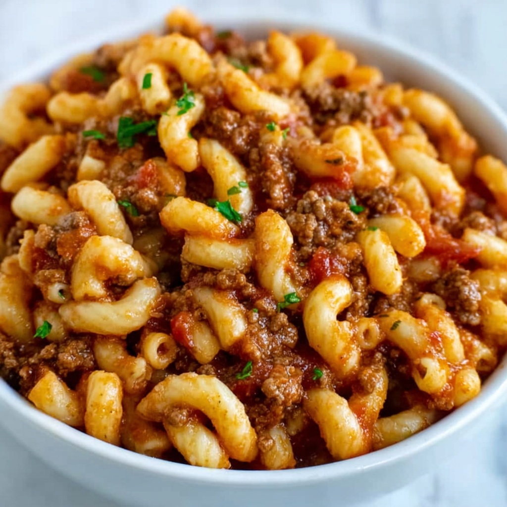 Hamburger and Macaroni Skillet Recipe - Recipe Image