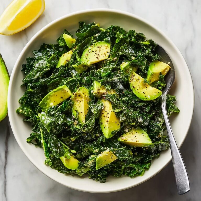 Fresh & Healthy Avocado Lemon Kale Salad Recipe