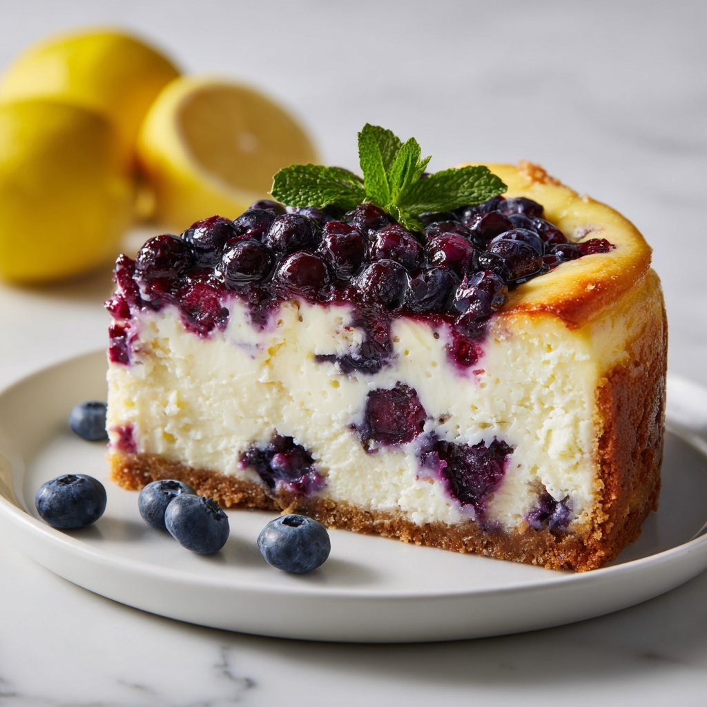 High-Protein Lemon Blueberry Breakfast Bake with Cottage Cheese Recipe - Recipe Image