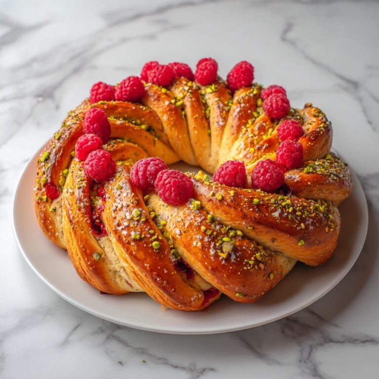 Raspberry and Pistachio Wreath Recipe