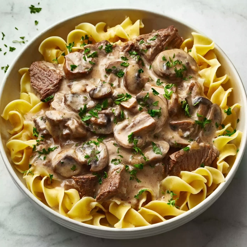 Beef Stroganoff with Egg Noodles Recipe - Recipe Image