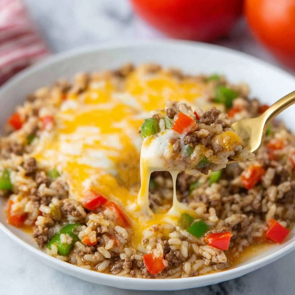 Cheesy Unstuffed Pepper Skillet Recipe - Recipe Image
