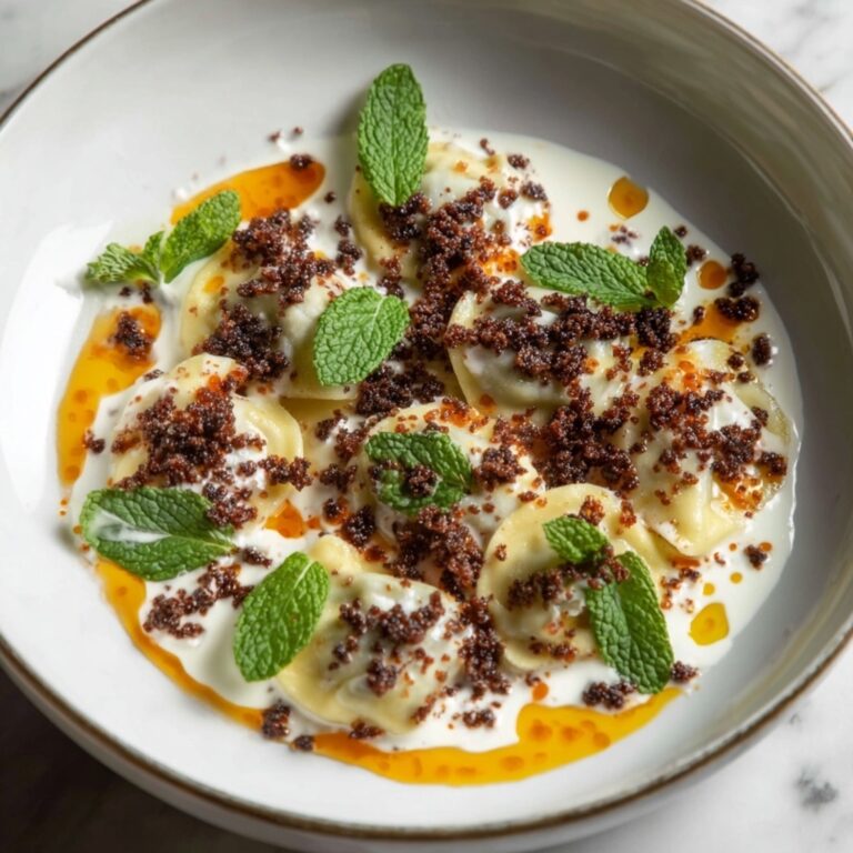 Yogurt Pasta with Garlic and Herbs Recipe