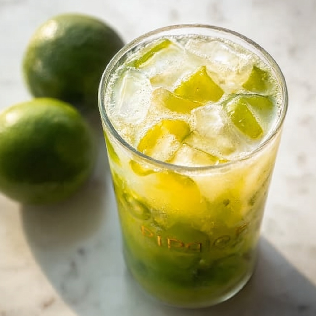 Refreshing Pineapple Matcha Drink Recipe - Recipe Image